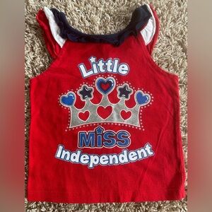 Red, White & Blue Girls Tank Top - 2T